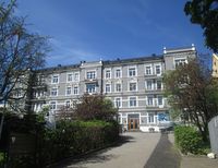 Studenterhjemmets hotell ble reist på naboeiendommen Underhaugsveien 15 for å finansiere studenterhjemmet. Foto: Stig Rune Pedersen