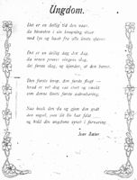 Diktet "Ungdom" sto i DAGGRY nr 3 i 1906
