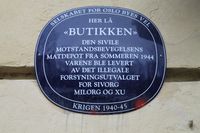 Uranienborgveien 9: Butikken, Milorg, Sivorg og XUs matdepot. 59.920433° N 10.725601° Ø