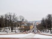 Utsikt fra Slottsbakken mot Karl Johans gate i 2010. Foto: Stig Rune Pedersen