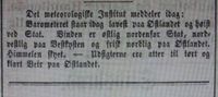 Værmelding i Aftenposten 23. august 1869.
