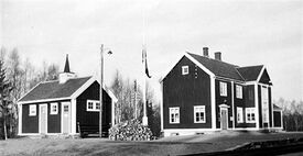 Valøy stasjon på Nordlandsbanen (1920–1923). Foto: Steinkjerleksikonet