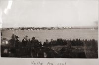 Vallø fra vest, før bombingen