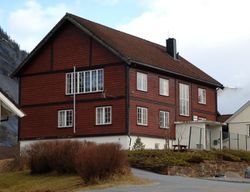 Valle bibliotek var i det gamle kommunehuset. Foto: Siri Johannessen (2017).