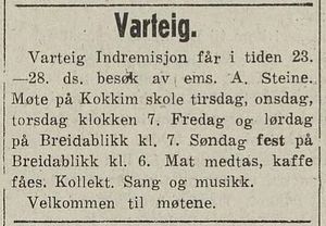 Varteig Indremisjon, notis (Sarpsborg Arbeiderblad 1945-10-23 s4).JPG