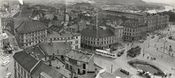 Jernbanetorget og deler av Vaterland sett fra Hotell Viking Foto: Oslo Museum (1958).