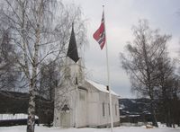Veggli kirke fra 1859, tegnet av Christian Heinrich Grosch. Foto: Stig Rune Pedersen
