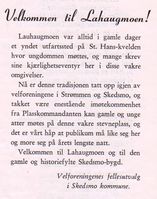Velkomsthilsen i programmet for St Hansstevnet 1950.
