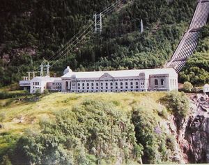 Vemork kraftstasjon Rjukan 1985.JPG