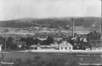 Stasjonsområdet på omkring 1915.