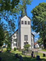 Vestre Porsgrunn kirke (1753) Foto: Pål Giørtz (2022).