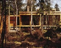 Villa Schreiner på Nordberg i Oslo, ark. Sverre Fehn. Foto: Teigens Fotoatelier/Norsk Teknisk Museum (1963—1965).