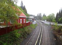 Voksenkollen stasjon på Holmenkollbanen fra 1916. Foto: Stig Rune Pedersen (2015)