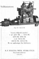 Voldamotoren, her i 2 sylindra versjon. Dei andre variantane er og nemnde. «Sigfred» var ved Volda Mek. Verkstad i 1956 og fekk innmontert ein 100 hk.