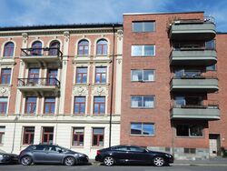 von der Lippes gate 15 til høyre (1938). Foto: Jan-Tore Egge (2015).