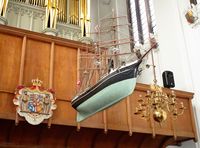 Votivskip er vanlige i danske kirker, så også i den danske kirken i London. Foto: Stig Rune Pedersen