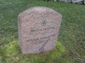 Wergelandsteinen på Risebru i Ullensaker kommune, reist 2006 til minne om Wergelands forelskelse i Hulda Malthe. Foto: Stig Rune Pedersen