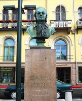 Jacobsens byste av Johan Herman Wessel på Wessels plass i Oslo (1891). Foto: Stig Rune Pedersen