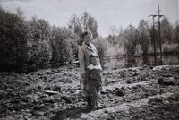 Westlie - Hjellum - Strandvik, Vidarshovjordet. Storflommen 1967. Elida, Arne. Foto: Annar Westlie